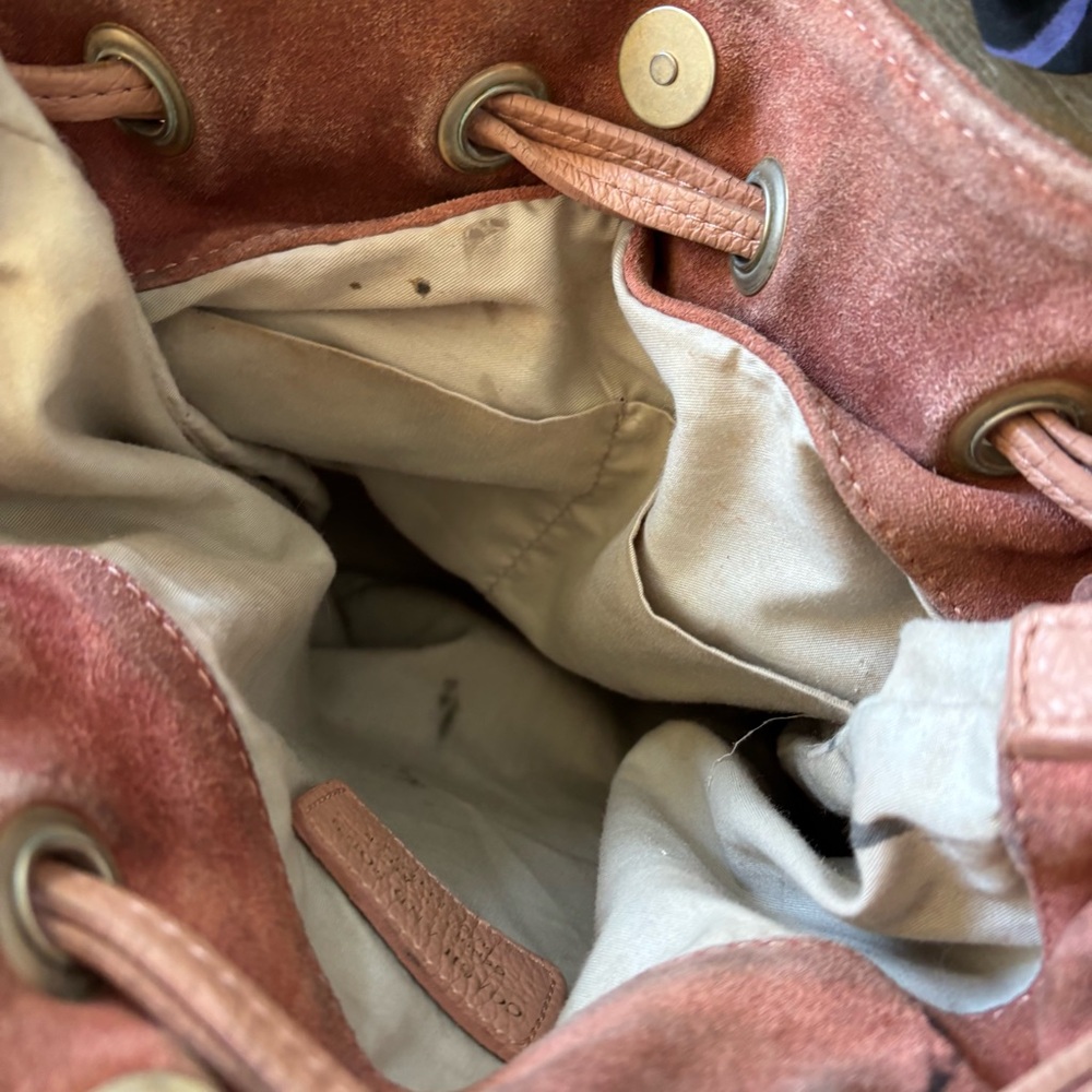 Coach and Four Pink Leather Crossbody Bucket Bag Tassels - Picture 11 of 12